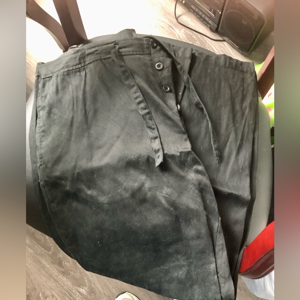 Express Black Button Fly Pants with Drawstring, Size XL